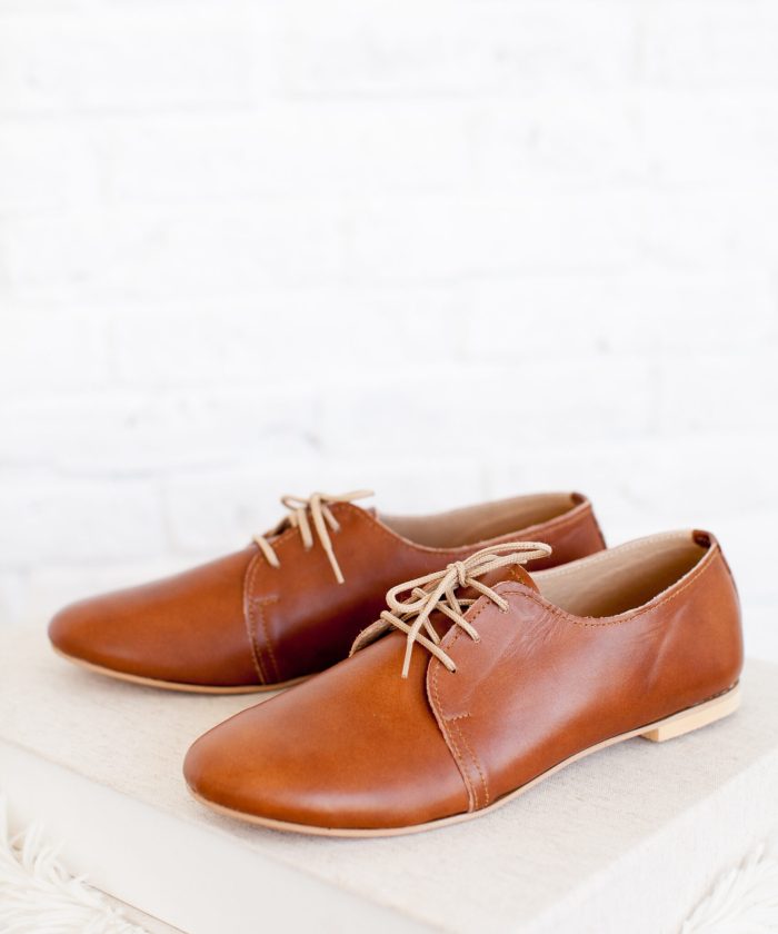 Γυναίκεια Oxfords Καφέ Χειροποίητα