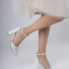 Glitter heels wedding shoes