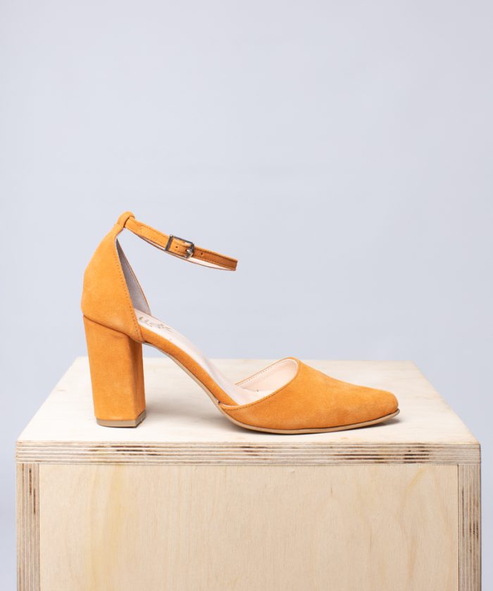 Donna Block Heels Bright Orange