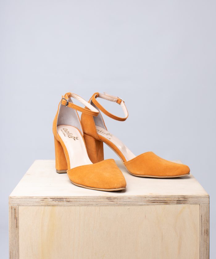 Alternative view of Donna Block Heels Bright Orange