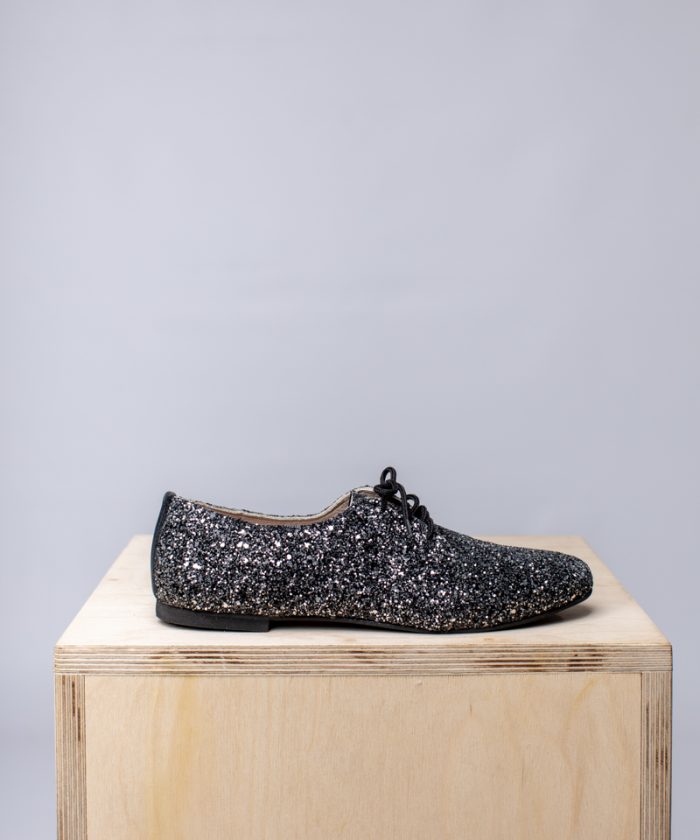 black glitter shoes