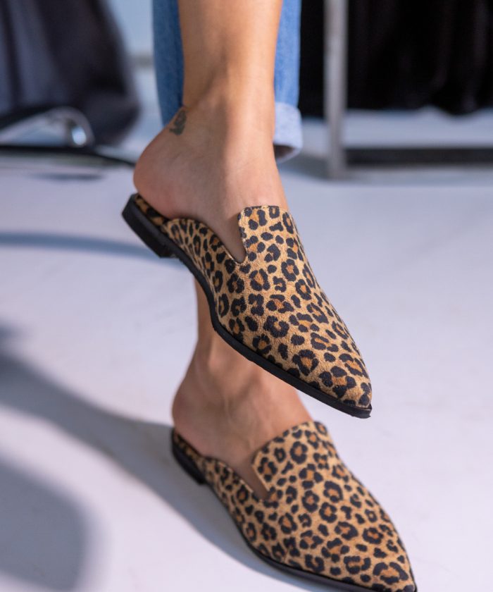 Leopard print Mules "Belgin"