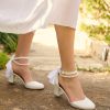 white wedding shoes
