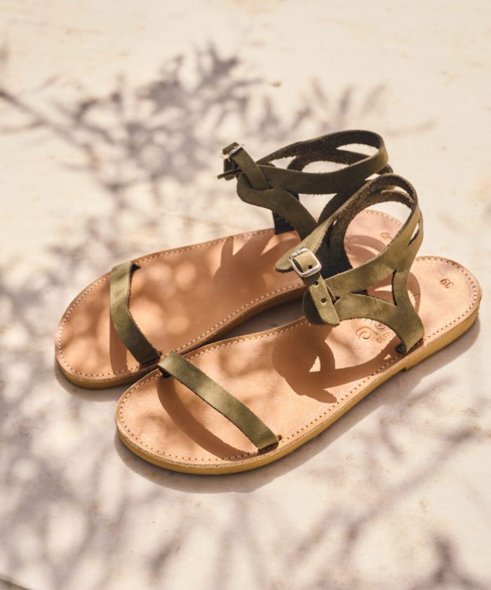 Olivia Sandals in oil green