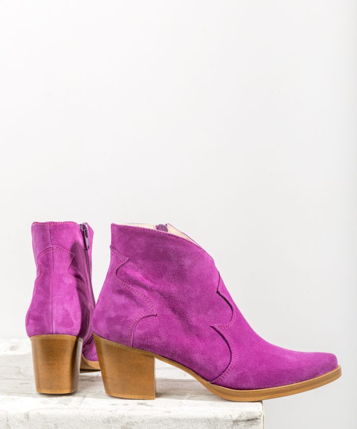 Μποτάκια Δερμάτινα Suede Magenta-Lusinda boots