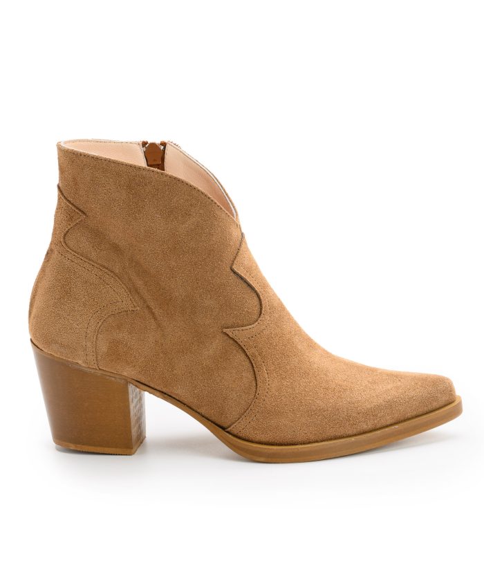 Alternative view of Μποτάκια Δερμάτινα Suede Sand Beige -Lusinda boots