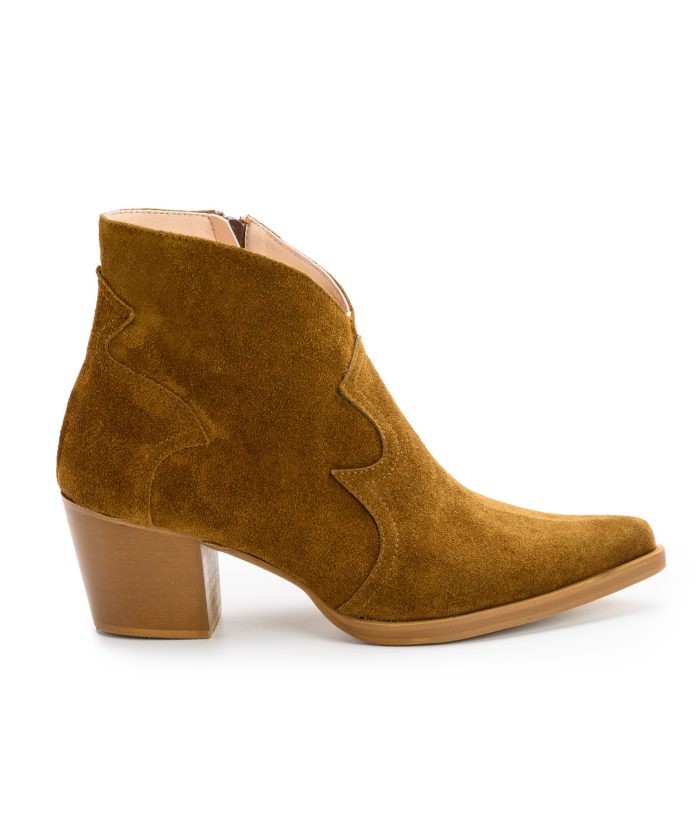 Ankle Boots Suede Color Tapenade-Vintage -Lusinda boots - Image 4