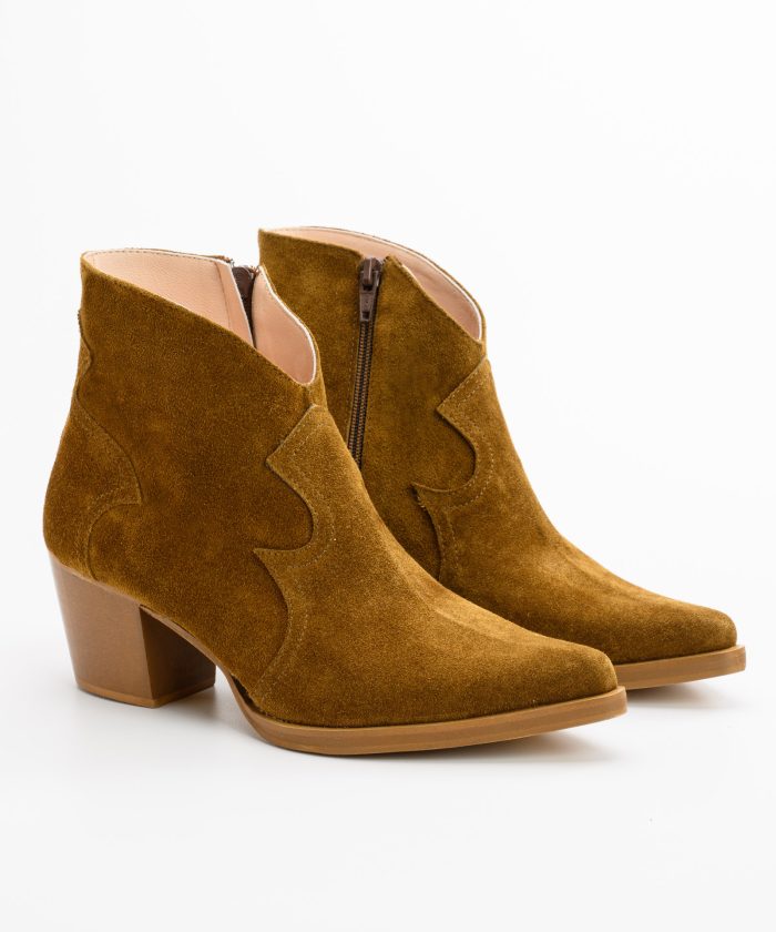 Ankle Boots Suede Color Tapenade-Vintage -Lusinda boots