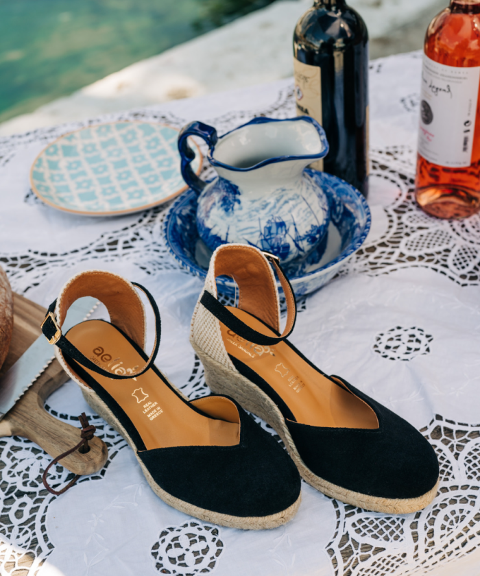 Alternative view of Espadrilles Black Heart 5,5 wedge with ankle strap