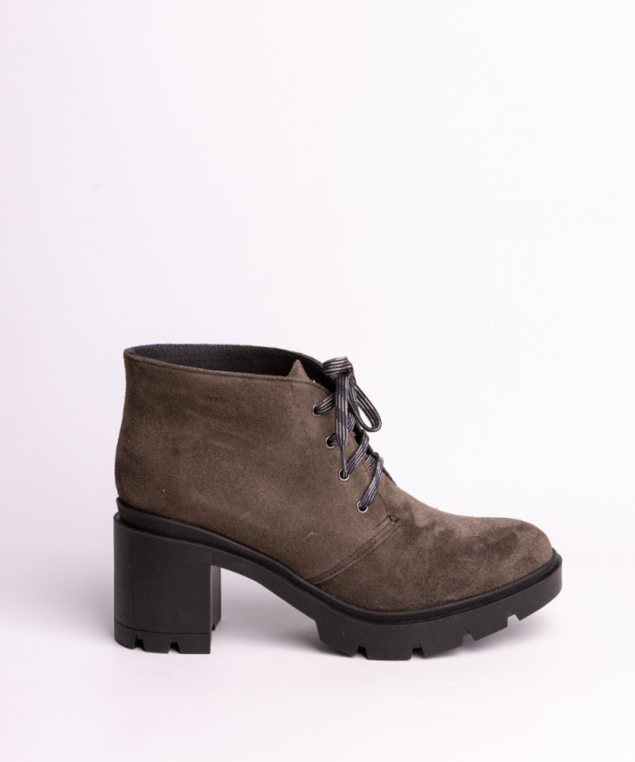 Ankle Boots Suede Gray-Olympia