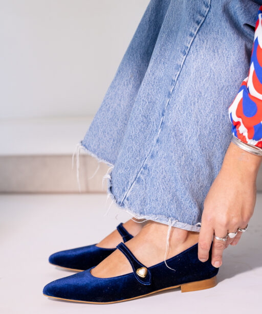 Velvet Flats pointed Mary Jane-little heart