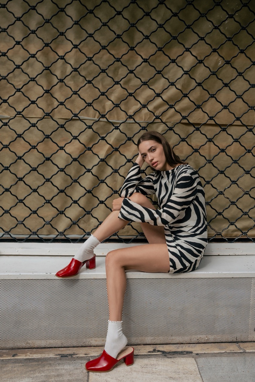 Square Toe Block Heels Clogs/Mules Shoes- Elena - Image 4