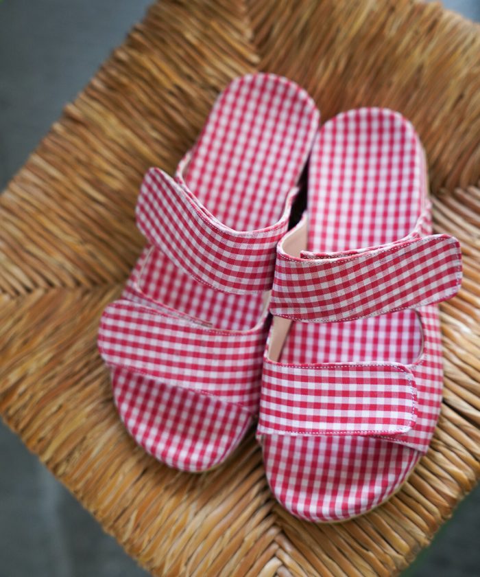Red vichy Sandals-Checka