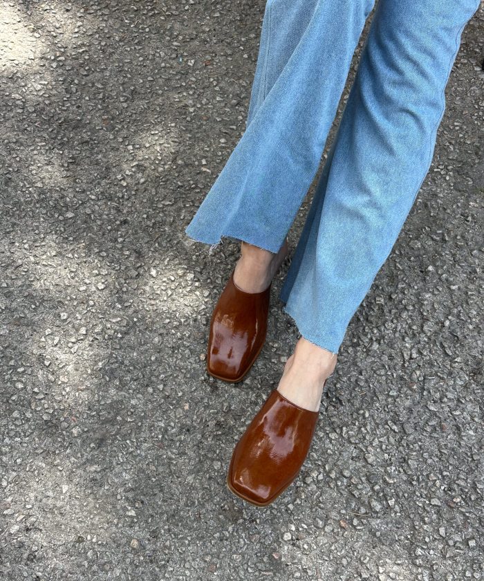 Square Toe Block Heels Clogs/Mules Shoes- Elena - Image 5
