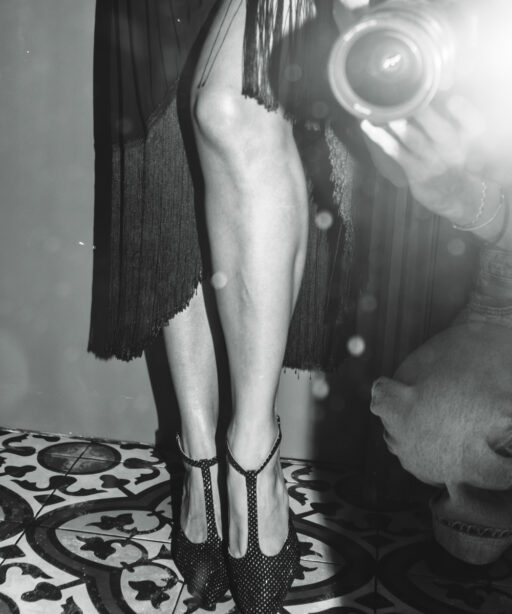 Alternative view of Donnita Block Heels Tango -Velvet Black with stars