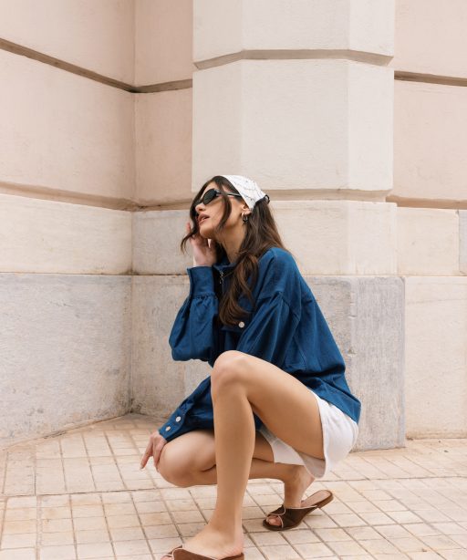 Alternative view of Brown and Beige Details "Lilly" Flats Sandals