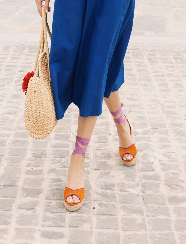 Εσπαντρίγιες Burned Orange-Purple "Palomita"