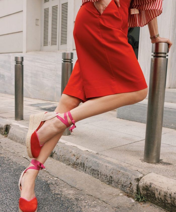Alternative view of Εσπαντρίγιες Red-Pink "Paloma"