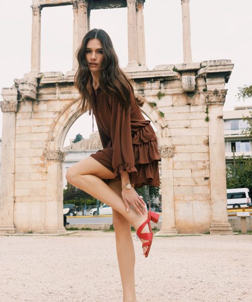 Mules "Crysa" Red heels