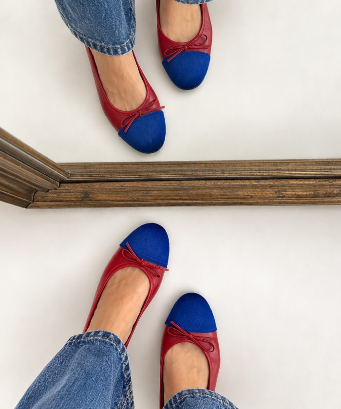 red-blue ballet flats "kiss" - Image 3