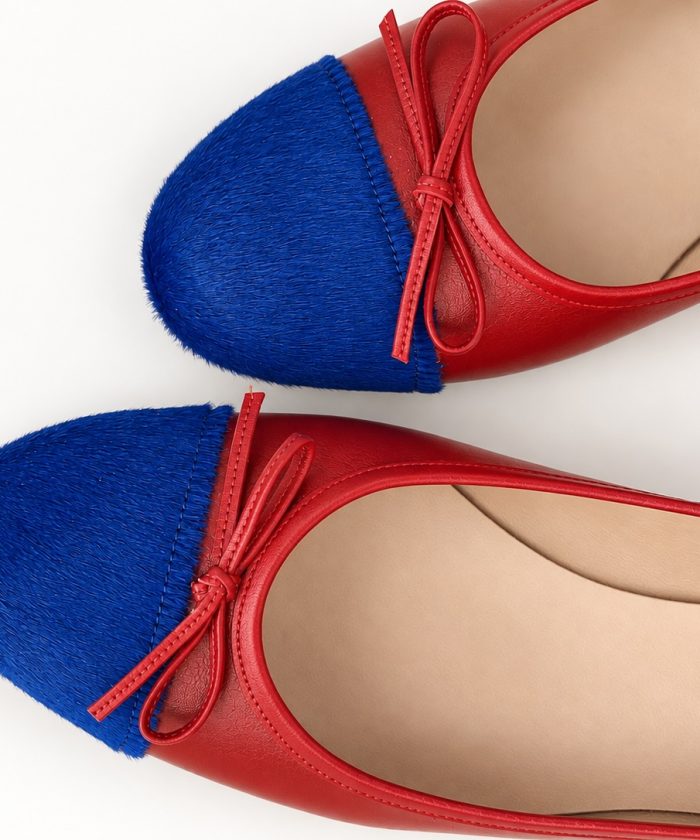 red-blue ballet flats "kiss" - Image 2