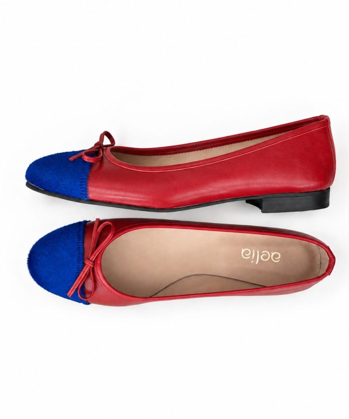 red-blue ballet flats "kiss" - Image 4