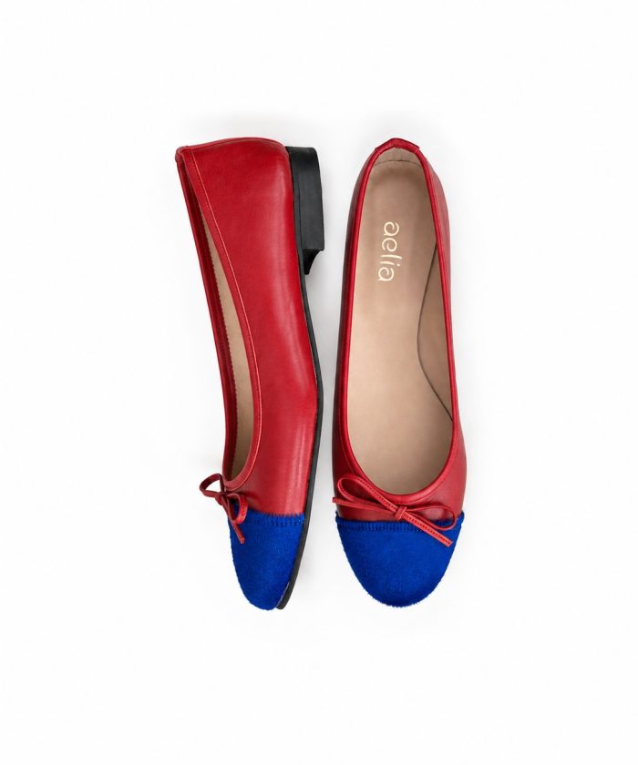 red-blue ballet flats "kiss" - Image 4