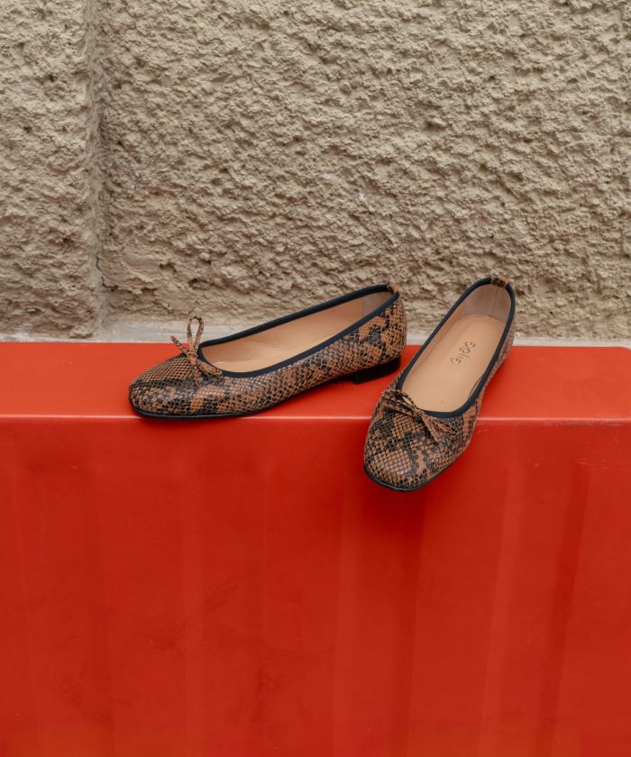 Nora – Δερμάτινες Μπαλαρίνες Snake Print - Image 6