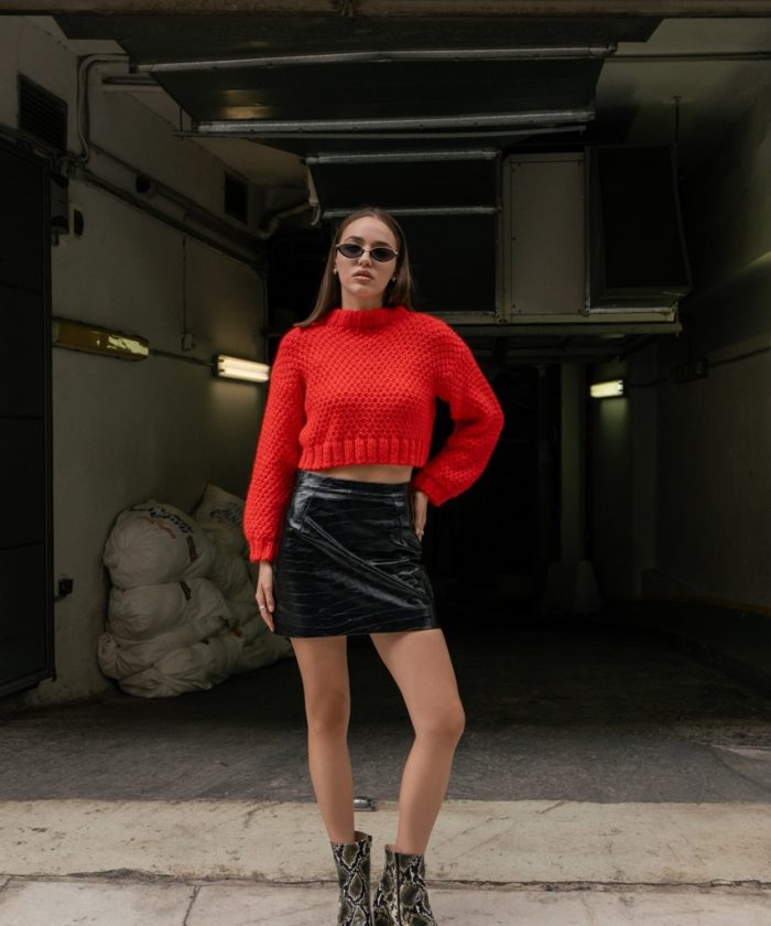 Selena – Δερμάτινα Μποτάκια Snake Print με Χοντρό Τακούνι - Image 3